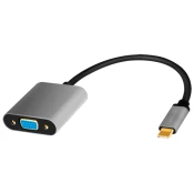 LOGILINK USB 3.0 Type C VGA/D-Sub transformator Crna-Siva 15cm CUA0104