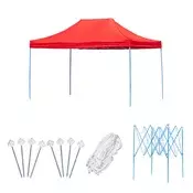 Zložljivi vrtni gazebo 3x4 m rdeč