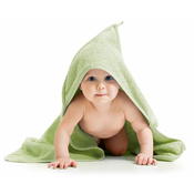 Frotirna brisača s kapuco - 80x80 cm - svetlo zelena