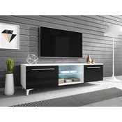TV stol RR31, Boja: Bijela + sjajno crna