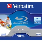 Verbatim BD-R SL 25GB 6x Printable 10 Pack Jewel Case 10 kom