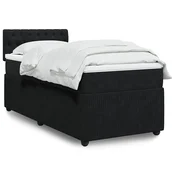 vidaXL vidaXL Box spring postelja z vzmetnico črn 90x190 cm žamet, (21321523)