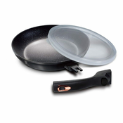 BERLINGERHAUS Ponev s snemljivim ročajem + pokrov 24 cm Black Rose Collection BH-1951
