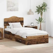 Vidaxl Konstrukcija postelje Star les 100 x 200 cm Konstruiran les