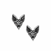 Uhani ALCHEMY GOTHIC - Cauchemar Bat Head - E457