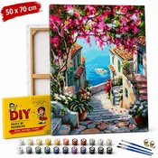 ERS Slika po številkah z okvirjem Stopnice do morja 50x70 cm