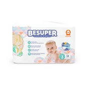 BESUPER Premium Pelene 3 (M/ 6-11 kg) 34 kom