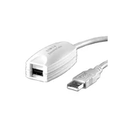 Value USB 2.0 Extender, 1 Port, white 5 m