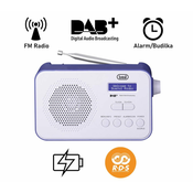 Trevi 7F92R prenosni digitalni radio, DAB, DAB+, FM, modra