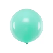 PartyDeco Okrogel latex jumbo balon - 1m mentol