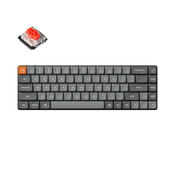 Keychron Keychron K7 Max Brezžična Mehanska Tipkovnica Low-Profile, Bluetooth/2.4 GHz, Bela osvetlitev, Gateron Red, US Layout, K7M-A1, (21733852)