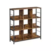 Songmics Knjigarna 3 nivoji 30x100x1031 cm rjava