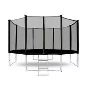 Aga Sport Pro Trampolin 366 cm Črna + zaščitna mreža + lestev