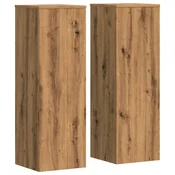 Vidaxl Stojalo za rastline 2 kos Hrast 33 x 33 x 100 cm Inženirski les