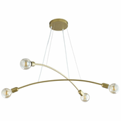 Lestenec na vrvici HELIX 4xE27/60W/230V zlat