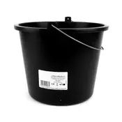 shumee Gradbeno vedro 12L, vrtno, gospodinjsko, PVC, plastično, črno, za malto, vodo Doktorvolt
