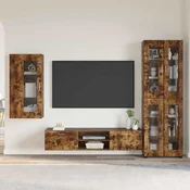 vidaXL Komplet TV omaric FLORIN 3 kos 150 x 39 x 30 cm Dimljeni oreh