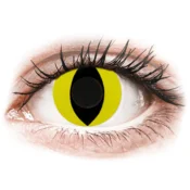 CRAZY LENS - Cat Eye Yellow - dnevne leče brez dioptrije