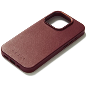 Mujjo Full Leather Case for iPhone 15 Pro - Burgundy