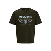 JACK & JONES Majica JORFREDERIKSBERG nude/pastelno modra/rjava