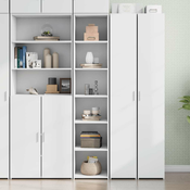 vidaXL Visoka omara bela 40x41x185 cm inženirski les