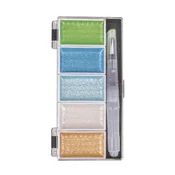 Rayher. Akvarel Metallic, Blue-green, 5 barv 25x45mm, +H2O čopič