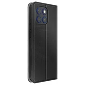 AVIZAR Preklopna Torbica za Motorola Edge 70 s Spleteno Teksturo in Stojalom, Črna, (5000274135)