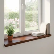 vidaXL Okenske police 2 kos Temno rjava 70 x 30 x 2 cm