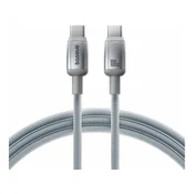BASEUS kabel USB C-C 2m 100W 20V 5A Discolor pleteni sivi E0420703