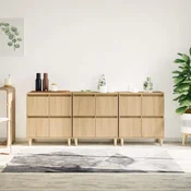 Greatstore Komoda 2 kosa dimljeni hrast 60x35x70 cm inženirski les