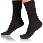 Bellinda FANCY RIB MODAL SOCKS - Womens Modal Socks - Black