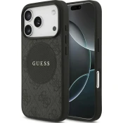 Ovitek Guess Case 4G Circle Classic Logo MagSafe ovitek za iPhone 17 Pro črn