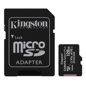 SDXC KINGSTON MICRO 128GB CANVAS SELECT Plus, 100MB/s, C10 UHS-I, adapter