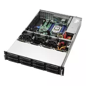 ASRock 2U12L2S-SIENA, Rack 2U, UP, AMD EPYC 8004, 12xLFF, 2XSFF, 2xGbE, Red. PSU, IPMI