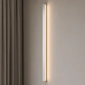 Lucande LED-stenna svetilka Kinsley, 90 cm, nikljeva, z možnostjo zatemnitve, - Dnevna soba/jedilnica - Sodobni - nikelj, bela - Kovina