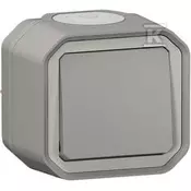 LEGRAND Stopniščno stikalo, nadometni komplet 10AX-250V~ - sivo, NEW PLEXO 55