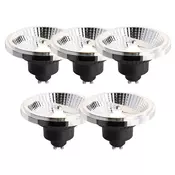 Komplet 5 GU10 3-stopenjskih zatemnitvenih LED žarnic 111 mm 10,5 W 770 lm 2700 K