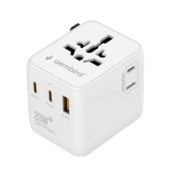 Gembird univerzalni adapter za napa?anje za sve zemlje, USB + Type-C punjac, 20W, beli, TPA-1A2C20-01-W