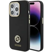 1 to 3 GUESS OVITEK ZA IPHONE 15 PRO 6.1” TRDO SILIKONSKI LOGO STRASS 4G