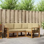 Set vanjskih sofa 4 kom. Prirodna i bež