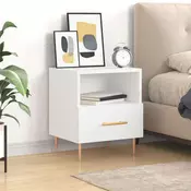 Vidaxl vidaXL Nočna omarica, bela, 40x35x47,5 cm, material na osnovi lesa