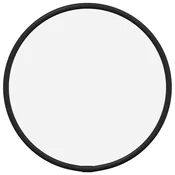 Vidaxl Stensko ogledalo črno O 20 cm okroglo