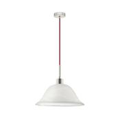 Lestenec na vrvici 1xE27/60W/230V bela