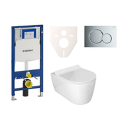 AL010 Glacera Alfa wc školjka s kompletom Geberit Duofix 111.300.00.5 Sigma01 krom