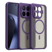 GS Ovitek Xiaomi 17T Pro Smoke, mat ovitek, za MagSafe, vijoličen okvir