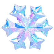 Vidaxl Prizmatična mavrična LED snežinka večbarvno Premer 26 x 25 cm