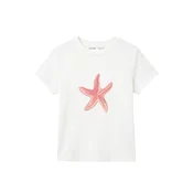 Pull&Bear Majica roza / pitaja / puder / bela