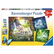 Ravensburger Puzzle Beautiful unicorns 3x49 kosov