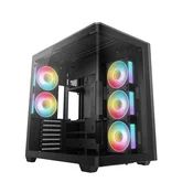 DEEPCOOL Računalniško ohišje CG590U 5F, ATX, Midi-Tower, ARGB, ukrivljeno kaljeno steklo, črno