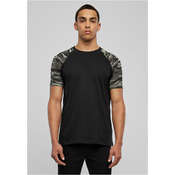 Raglan contrast t-shirt blk/dark rhinestone